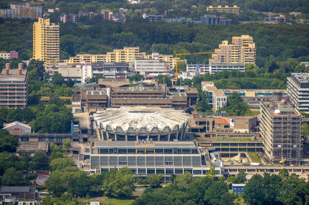 Aerial photograph Bochum - campus building of the Ruhr-university in Bochum in the state North Rhine-Westphalia