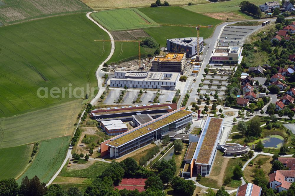 Aerial photograph Hof - Campus building of the university on Alfons-Goppel-Platz in Hof in the state Bavaria, Germany
