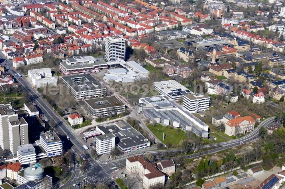 Aerial photograph Göttingen - Campus building of the university Goerg-August-Universitaet in Goettingen in the state Lower Saxony, Germany