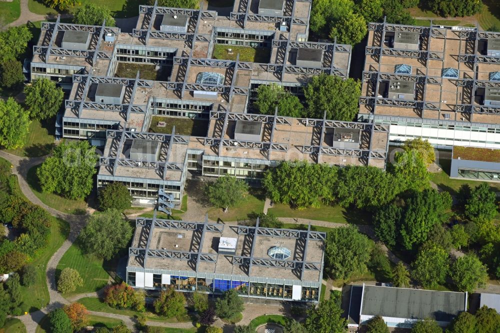 Aerial image Hamburg - Campus building of the university of Helmut-Schmidt-University of Bundeswehr on Holstenhofweg in Hamburg, Germany