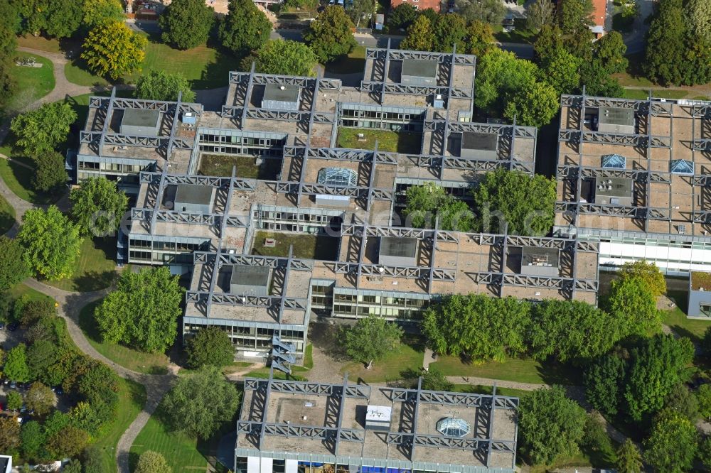 Aerial photograph Hamburg - Campus building of the university of Helmut-Schmidt-University of Bundeswehr on Holstenhofweg in Hamburg, Germany