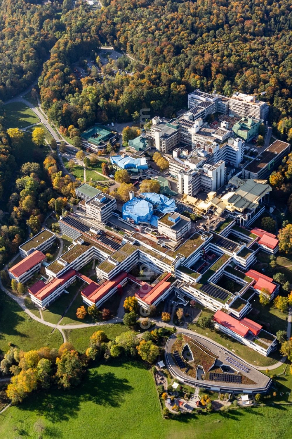 Aerial photograph Konstanz - Campus building of the university Konstanz in the district Egg in Konstanz in the state Baden-Wurttemberg, Germany