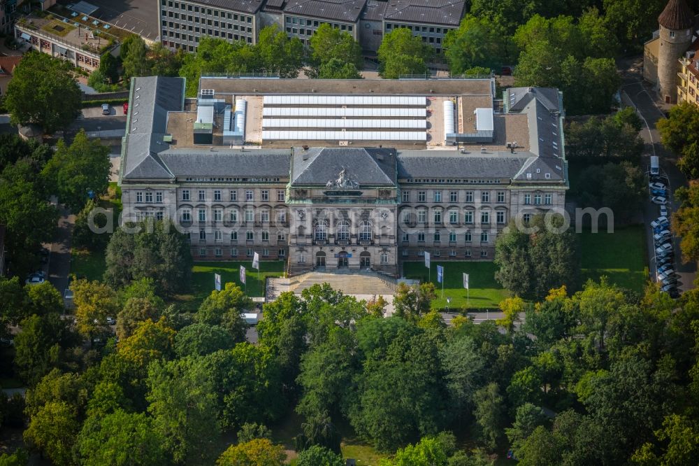 Aerial image Würzburg - Campus building of the university Neue Universitaet Wuerzburg in Wuerzburg in the state Bavaria, Germany