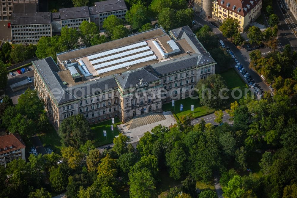 Würzburg from the bird's eye view: Campus building of the university Neue Universitaet Wuerzburg in Wuerzburg in the state Bavaria, Germany