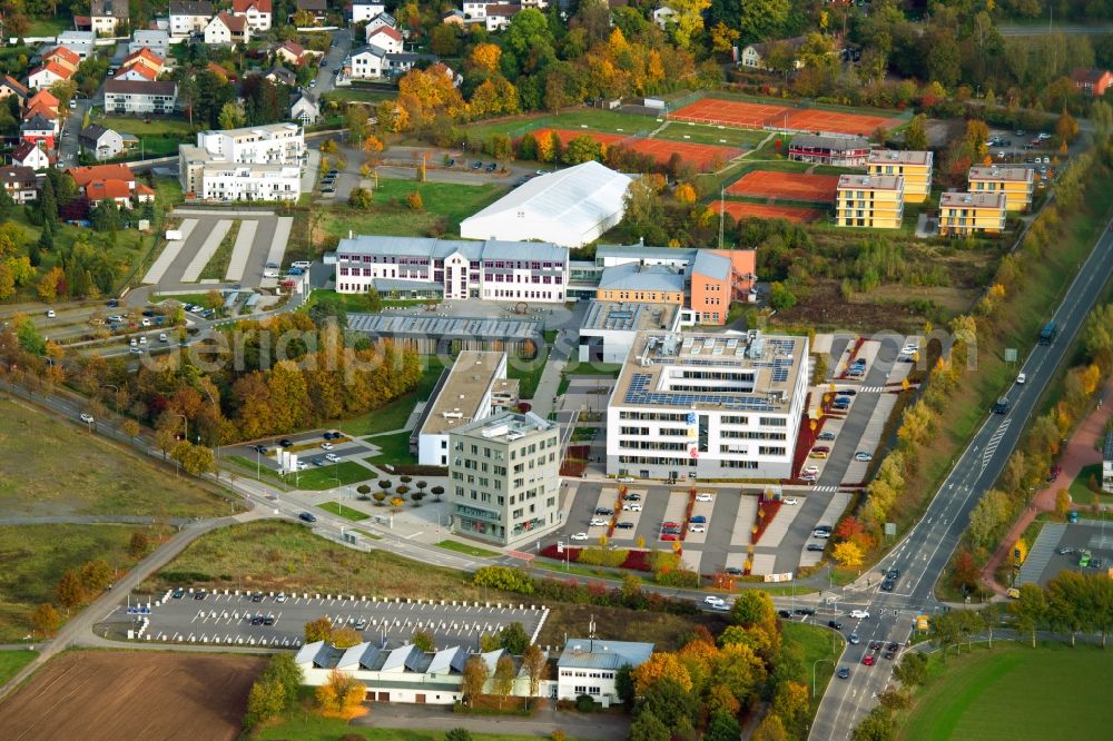 Aerial image Weiden in der Oberpfalz - Campus building of the university Ostbayerische Technische Hochschule Amberg-Weiden on Campusallee in Weiden in der Oberpfalz in the state Bavaria, Germany