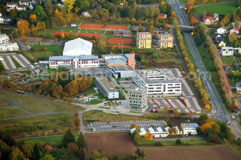 Aerial photograph Weiden in der Oberpfalz - Campus building of the university Ostbayerische Technische Hochschule Amberg-Weiden on Campusallee in Weiden in der Oberpfalz in the state Bavaria, Germany