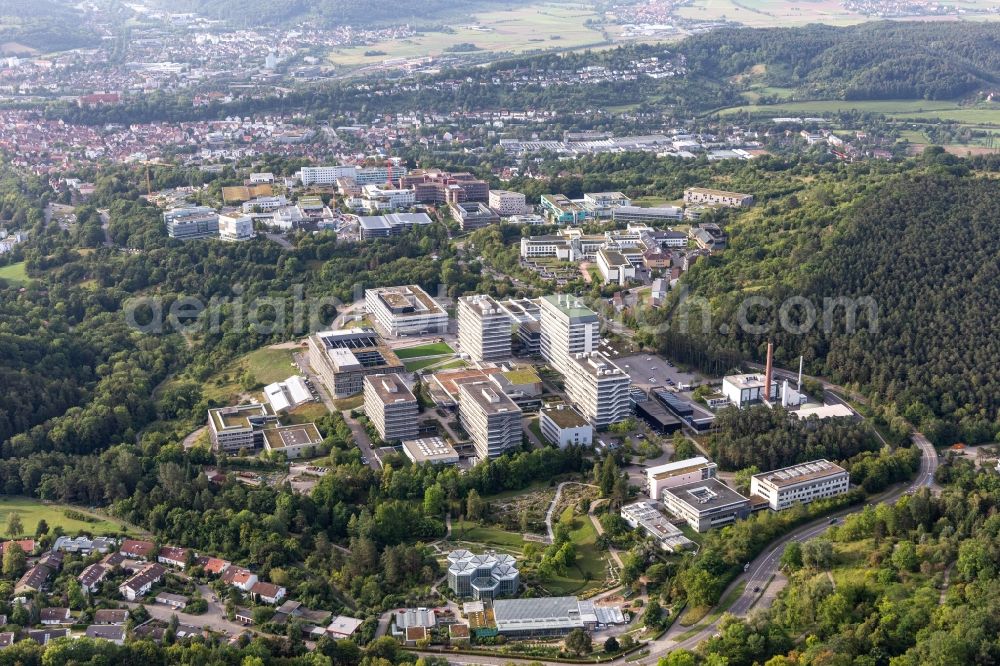 Aerial image Tübingen - Campus building of the university in Tuebingen in the state Baden-Wuerttemberg, Germany