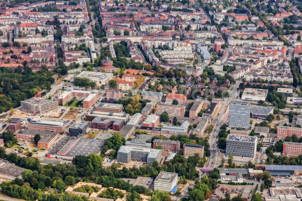 Kiel from the bird's eye view: Campus building of the university Science Park in the district Ravensberg in Kiel in the state Schleswig-Holstein, Germany