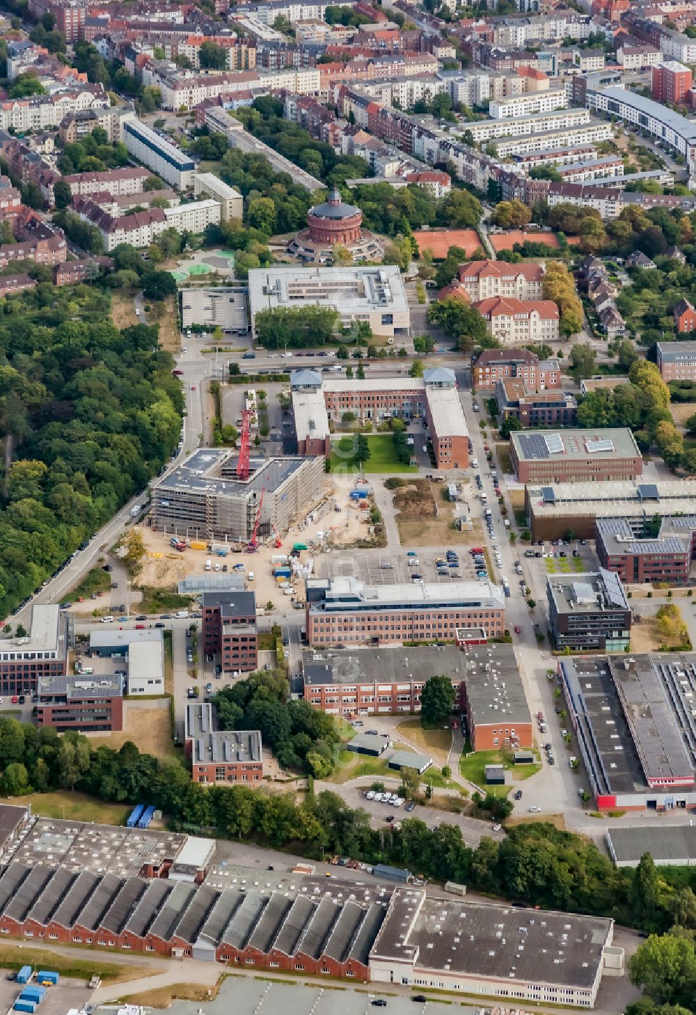 Aerial photograph Kiel - Campus building of the university Science Park in the district Ravensberg in Kiel in the state Schleswig-Holstein, Germany