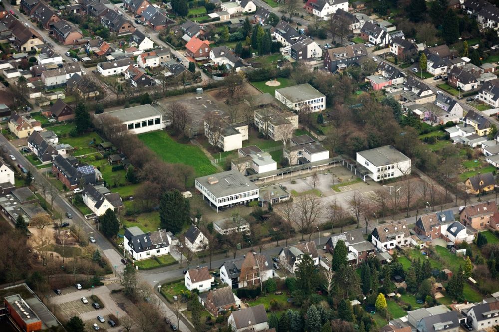 Aerial image Duisburg - Campus Building of Community College South in Duisburg in North Rhine-Westphalia