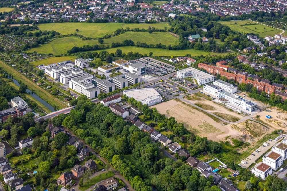 Aerial photograph Hamm - Campus grounds of the Hochschule Hamm-Lippstadt on street Marker Allee in the district Hamm-Lippstadt in Hamm at Ruhrgebiet in the state North Rhine-Westphalia, Germany