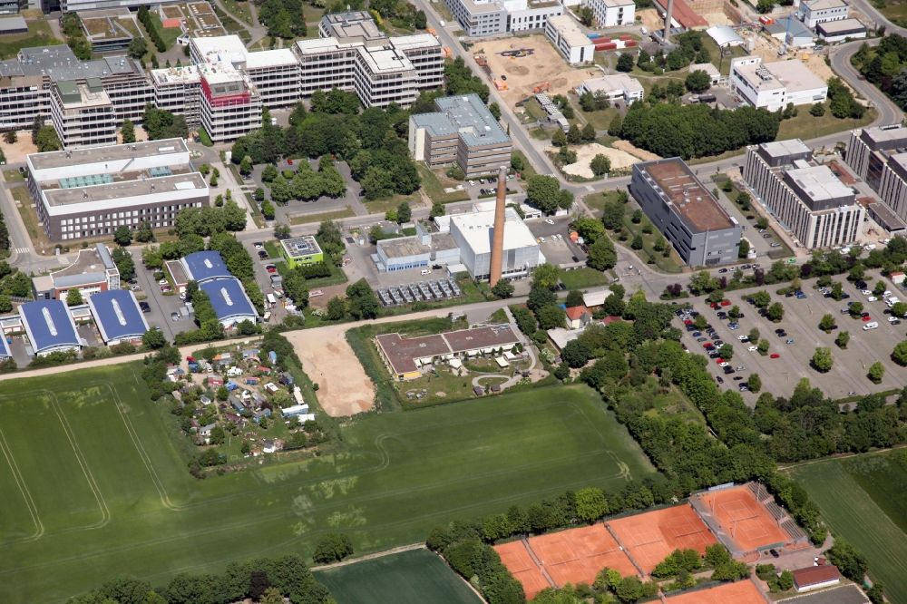 Aerial photograph Mainz - Campus grounds of the University Johannes Gutenberg in Mainz in the state Rhineland-Palatinate