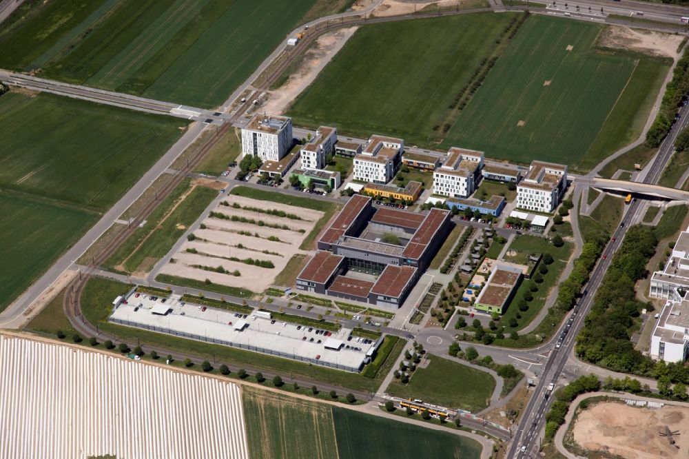 Aerial photograph Mainz - Campus of the Johannes Gutenberg University in Mainz in the state Rhineland-Palatinate