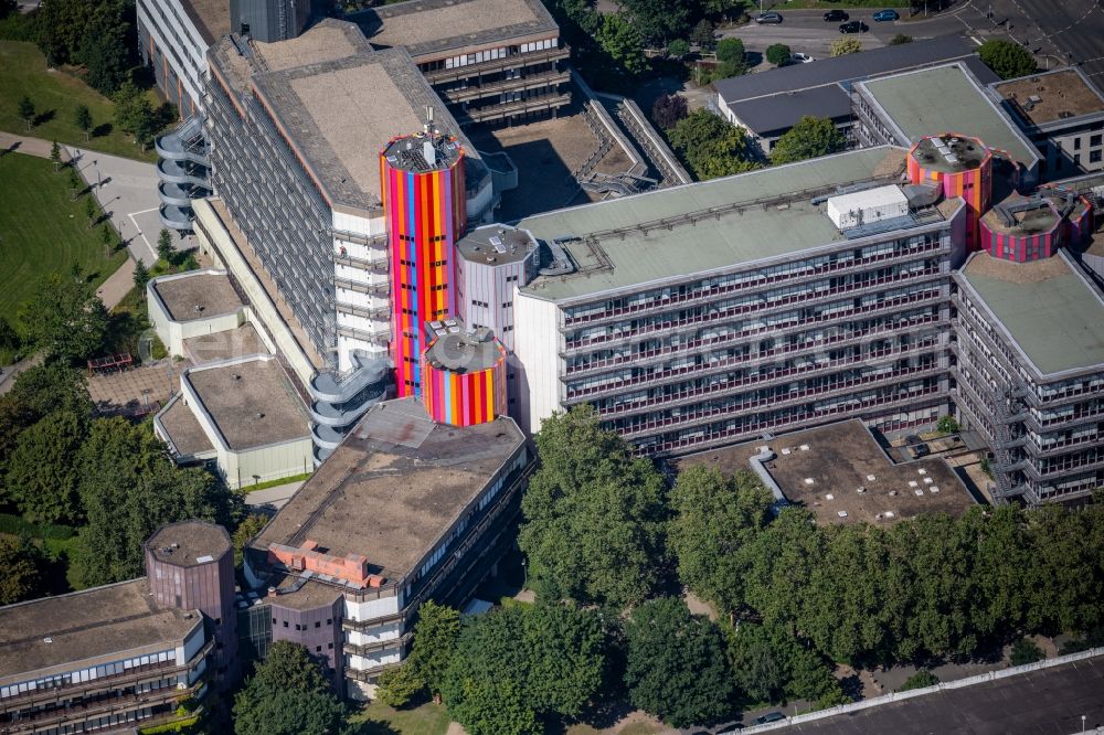 Aerial image Essen - Campus area of the University of Duisburg-Essen in Essen at Ruhrgebiet in the state of North Rhine-Westphalia