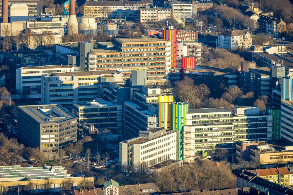 Aerial image Essen - Campus area of the University of Duisburg-Essen in Essen in the state of North Rhine-Westphalia