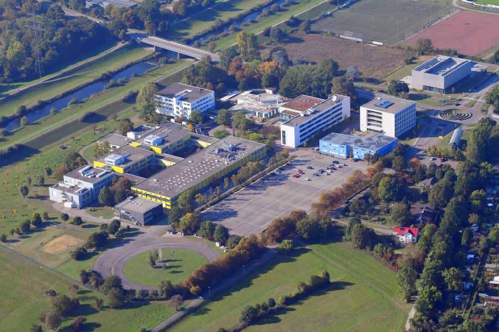 Aerial photograph Offenburg - Campus buildings of the University of Applied Sciences Offenburg in Offenburg in the state Baden-Wurttemberg, Germany
