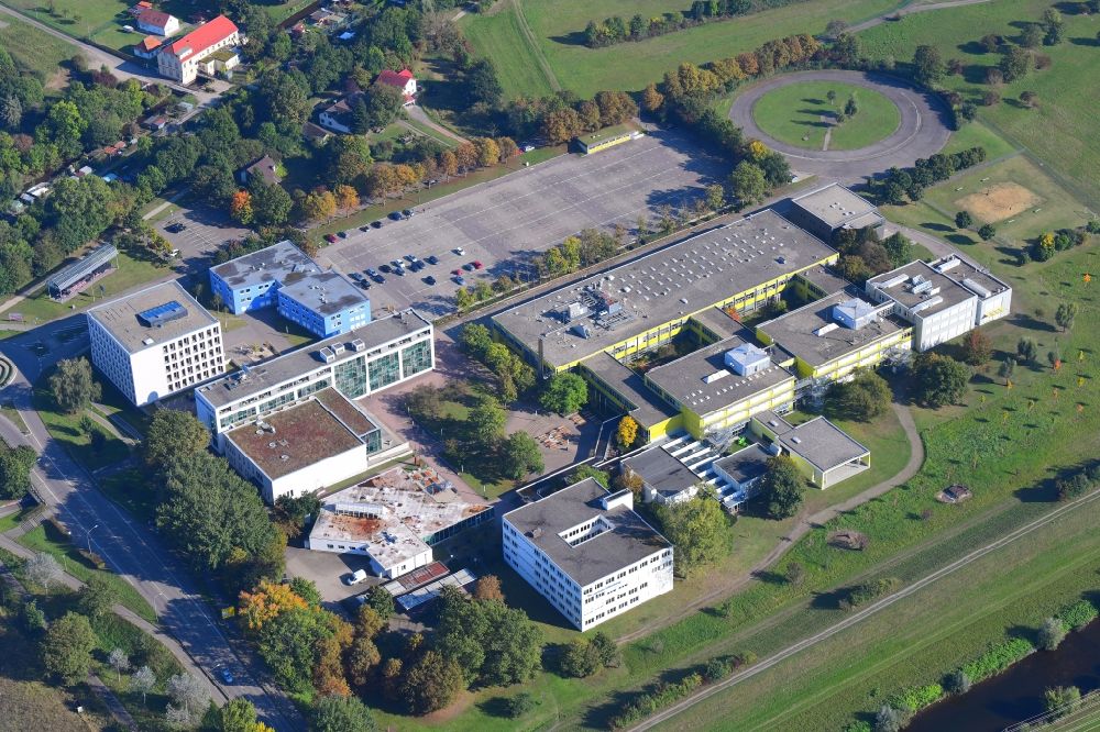 Aerial image Offenburg - Campus buildings of the University of Applied Sciences Offenburg in Offenburg in the state Baden-Wurttemberg, Germany