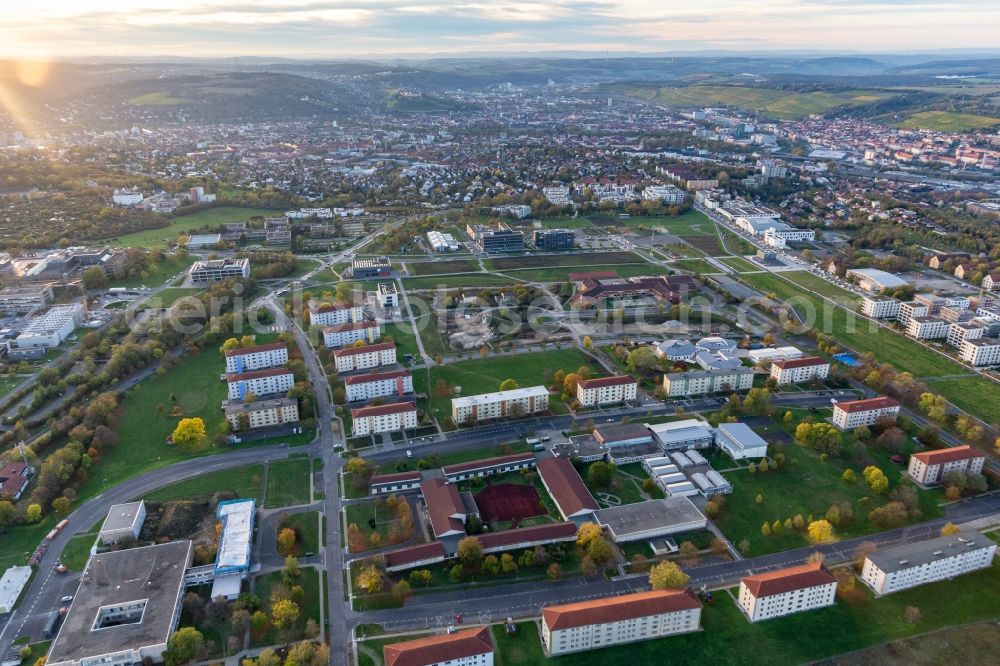 Würzburg from the bird's eye view: Campus Hubland North of the university Wuerzburg in the district Frauenland in Wuerzburg in the state Bavaria, Germany