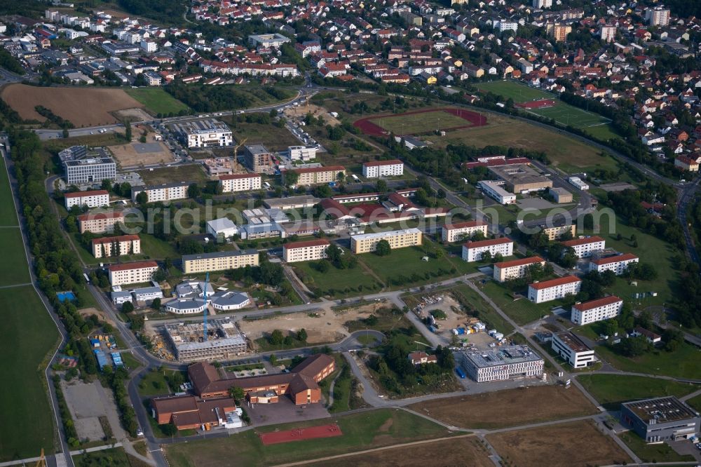 Würzburg from above - Campus Hubland North of the university Wuerzburg in the district Frauenland in Wuerzburg in the state Bavaria, Germany