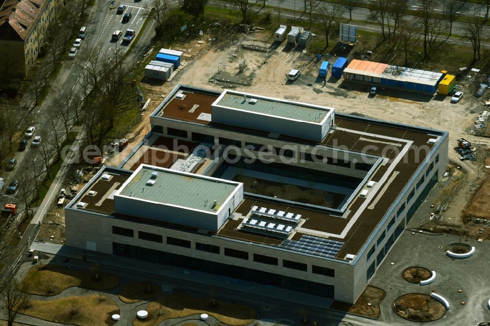 Aerial photograph Schweinfurt - Campus university area with new construction site of Fakultaet fuer Wirtschaftswissenschaften - FHWS in Schweinfurt in the state Bavaria, Germany