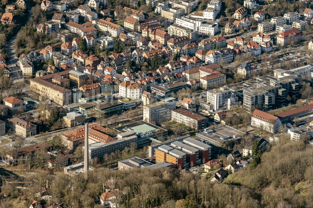 Tübingen from above - Campus University- area in Tuebingen in the state Baden-Wurttemberg, Germany