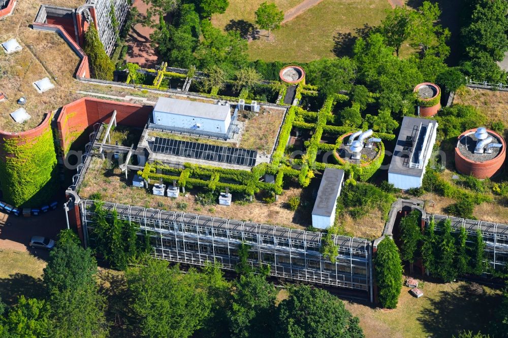 Karlsruhe from above - School building of the Carl-Engler-Schule on Steinhaeuserstrasse in the district Suedweststadt in Karlsruhe in the state Baden-Wurttemberg, Germany