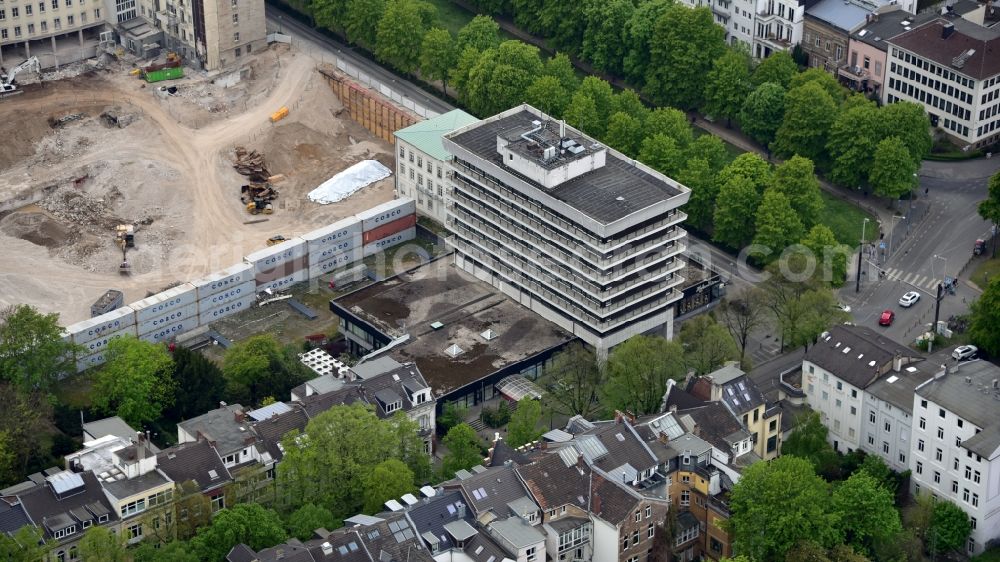 Aerial image Bonn - Centro-Hotel-Bristol in Bonn in the state North Rhine-Westphalia, Germany. The hotel will be demolished in favor of a residential development