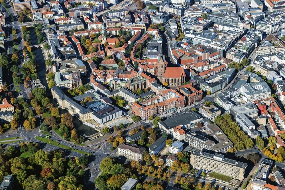 Hannover from the bird's eye view: Christuskirche in Hannover Mitte in the state of Niedersachsen, Germany