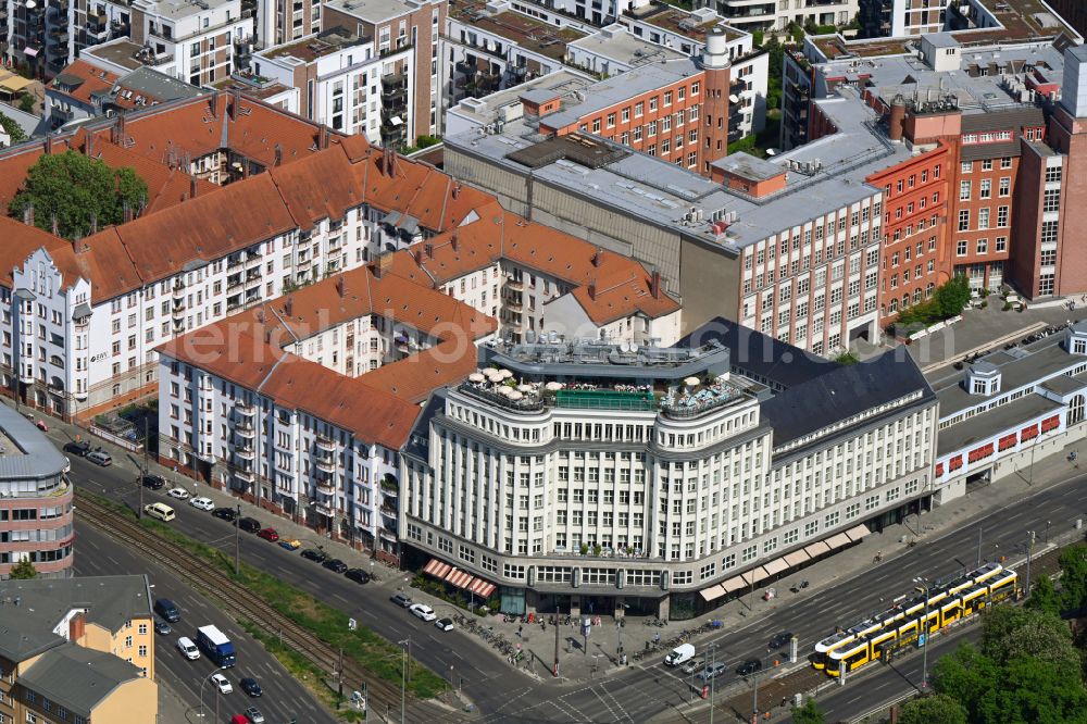 Berlin from above - The Clube-House Soho House Berlin in the former store Jonass on the Torstrasse in Berlin-Mitte