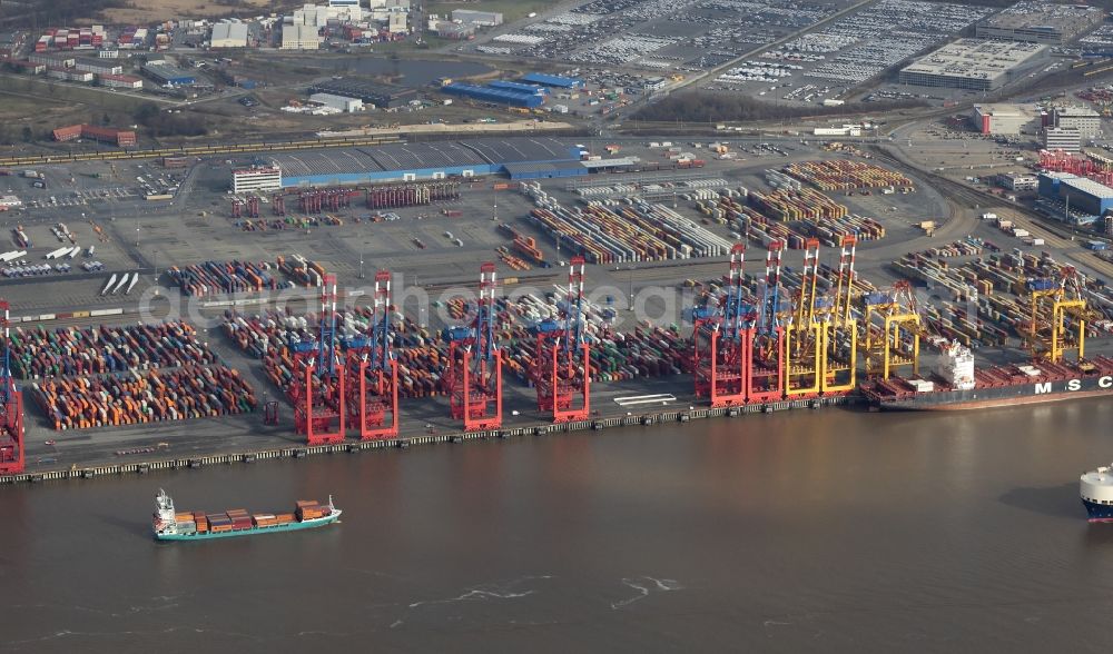 Aerial photograph Bremerhaven - Container Terminal in the port of the international port of EUROGATE Container Terminal Bremerhaven GmbH in Bremerhaven in the state Bremen