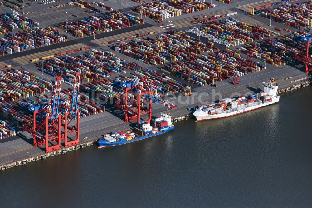 Aerial photograph Bremerhaven - Container Terminal in the port of the international port of EUROGATE Container Terminal Bremerhaven GmbH in Bremerhaven in the state Bremen