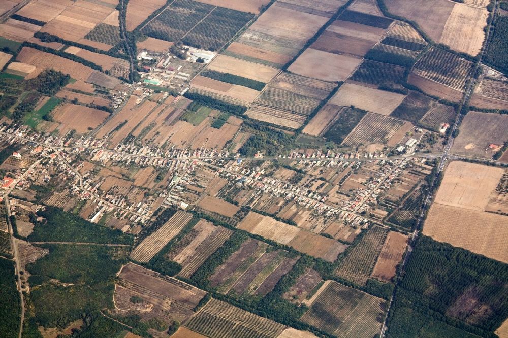 Aerial photograph Napkkor - View of the village Napkor in the Great Hungarian Plain / Puszta in the county / Komitat Szabolcs-Szatmar-Bereg in Hungary