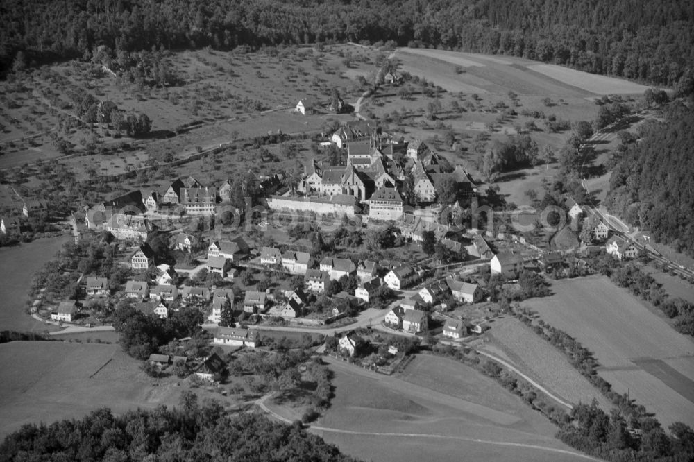 Aerial photograph Tübingen - The Bebenhausen was a Cistercian monastery in Bebenhausen. After the Reformation in Wuerttemberg in 1534, served as a convent school, the monastery buildings, hunting lodge for the kings of Wuerttemberg and the seat of the Landtag of Wuerttemberg-Hohenzollern