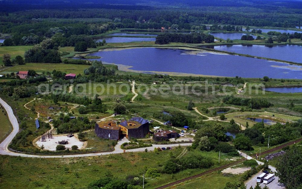 Aerial image Angermünde - The NABU-Information Centre Blumberg Mill, northeast of Angermuende in the Schorfheide-Chorin in Brandenburg. Here with the adjacent nature reserve Blumberg ponds. At the time of the GDR state hunts, the terrain was the Blumberg Mill in the Erich Mielke utilized hunting ground and was until 1989 for the public is not accessible