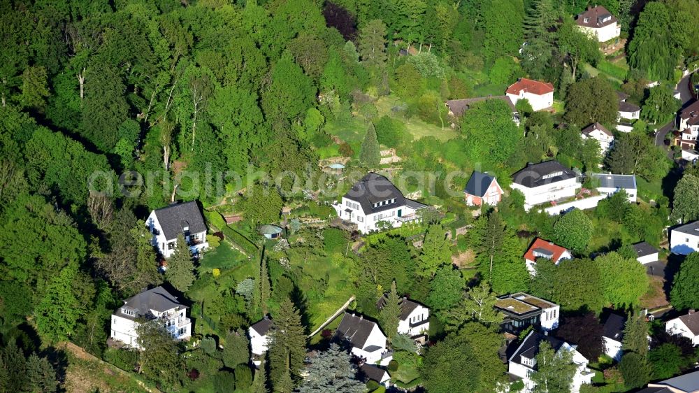 Aerial image Bad Honnef - The house of Konrad Adenauer, first German Chancellor, in Roehndorf in the state of North Rhine-Westphalia, Germany. The house is maintained by the Federal Chancellor Adenauer House Foundation