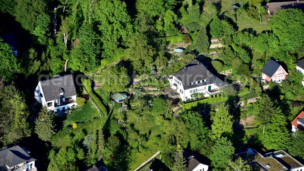 Aerial image Bad Honnef - The house of Konrad Adenauer, first German Chancellor, in Roehndorf in the state of North Rhine-Westphalia, Germany. The house is maintained by the Federal Chancellor Adenauer House Foundation