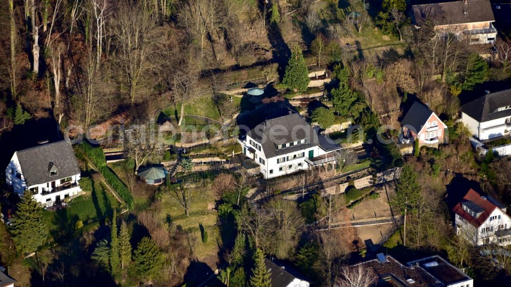 Bad Honnef from the bird's eye view: The house of Konrad Adenauer, first German Chancellor, in Roehndorf in the state of North Rhine-Westphalia, Germany. The house is maintained by the Federal Chancellor Adenauer House Foundation