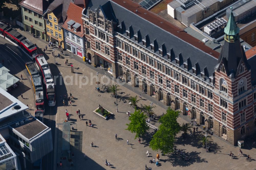 Aerial image Erfurt - Ensemble space Anger in the inner city center in the district Zentrum in Erfurt in the state Thuringia, Germany
