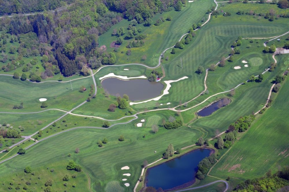 Aerial image Kandern - Grounds of the Golf course at Golf Club Markgraeflerland in Kandern in the state Baden-Wurttemberg, Germany