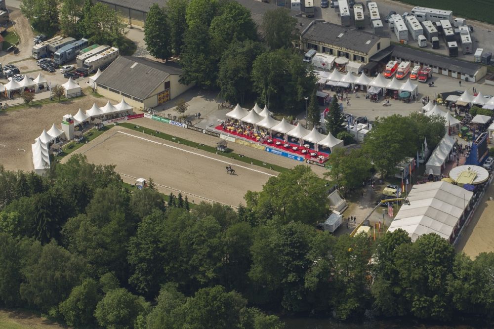 Balve from the bird's eye view: The German Championship in Jumping in Balve in the state of North Rhine-Westphalia North Rhine-Westphalia