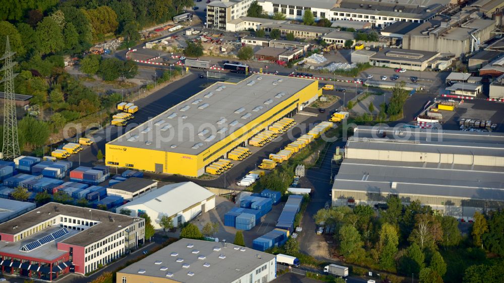 Bonn from above - Deutsche Post Bonn branch, DHL delivery base in the state North Rhine-Westphalia, Germany