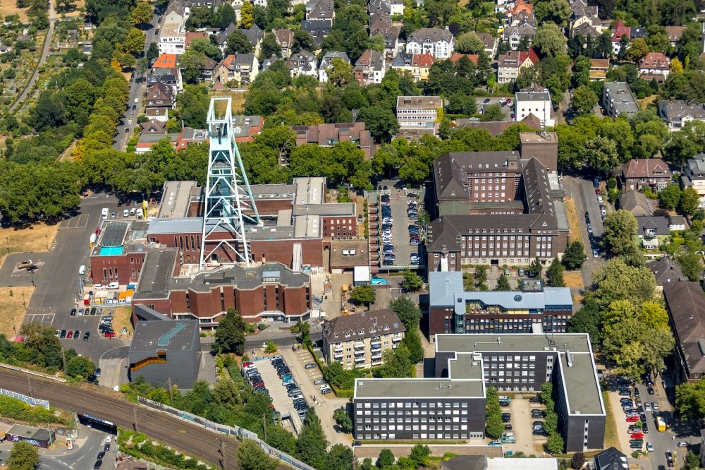 Aerial image Bochum - View of the museum Deutsches Bergbau-Museum in Bochum in the state North Rhine-Westphalia