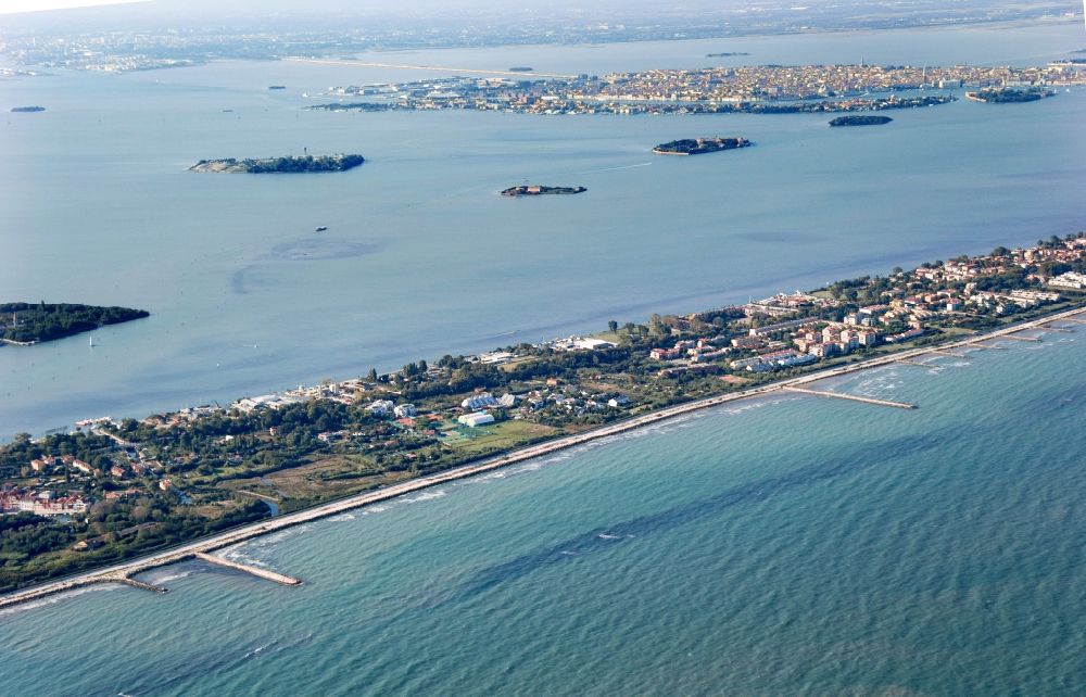 Aerial image Venedig - The Lagoon of Venice in Italy