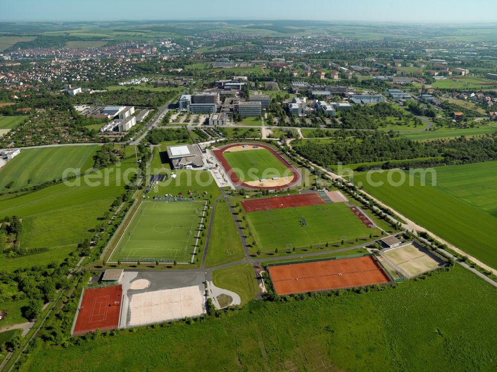 Aerial image Würzburg - View of the site of the former U.S. barracks in the east of Würzburg, the Leighton Barracks. A part of the area is now used by the University