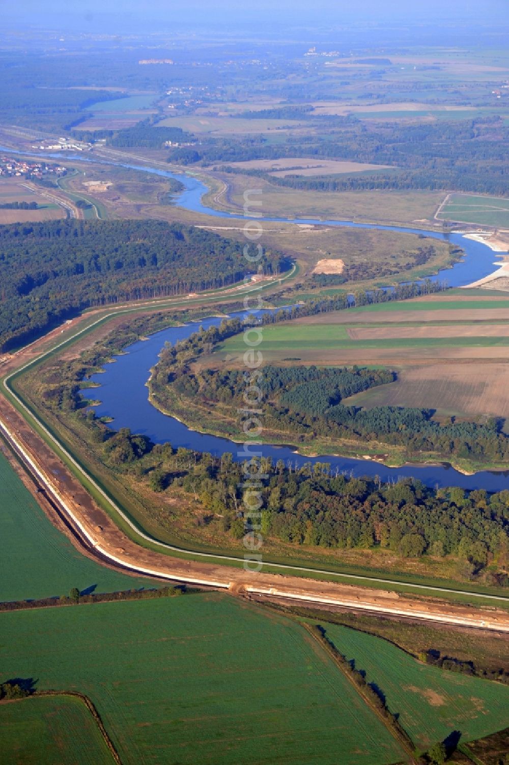 Aerial photograph Brzeg Dolny - The Oder in the Brzeg Dolny in the Lower Silesia