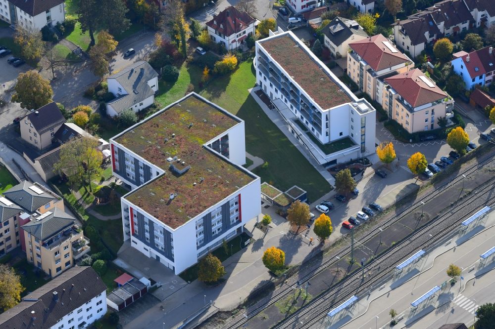 Aerial image Schopfheim - Dietrich Bonhoeffer House of the ESW, Evangelisches Sozialwerk Wiesental at the nursing home Georg-Reinhardt-Haus in Schopfheim in the state Baden-Wurttemberg, Germany
