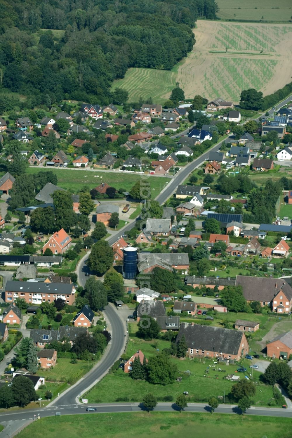 Aerial photograph Alt Mölln - Village view of Alt Moelln in the state Schleswig-Holstein