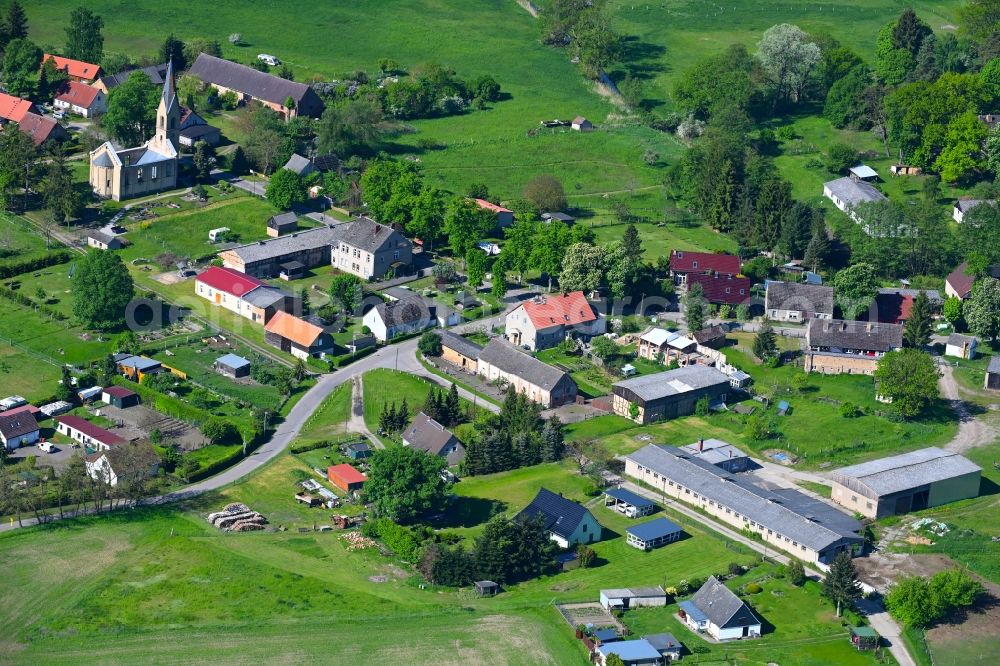 Aerial photograph Altthymen - Village view in Altthymen in the state Brandenburg, Germany
