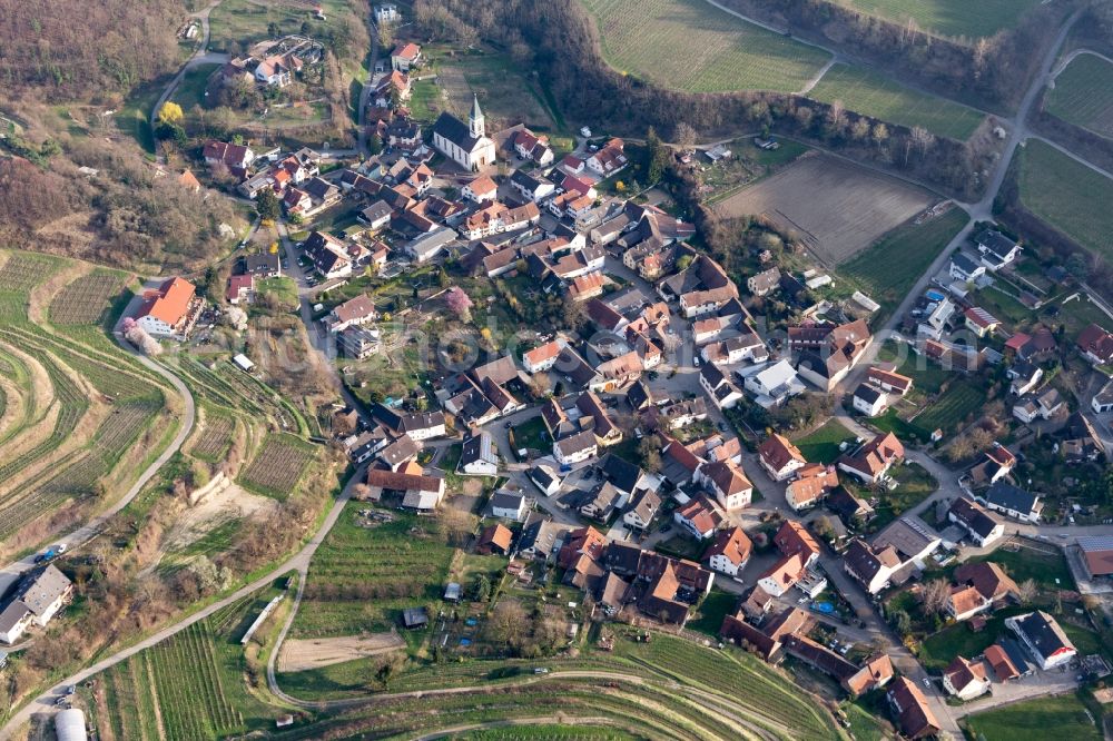 Aerial photograph Amoltern - Village view in Amoltern in the state Baden-Wurttemberg, Germany