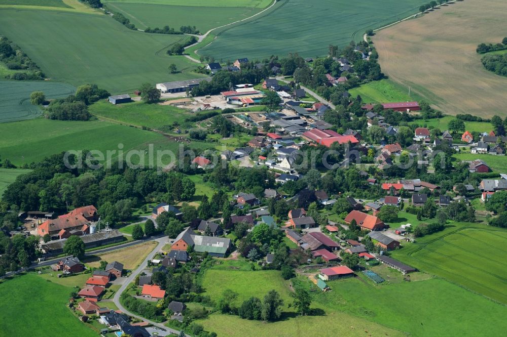 Arfrade from above - Village view in Arfrade in the state Schleswig-Holstein, Germany